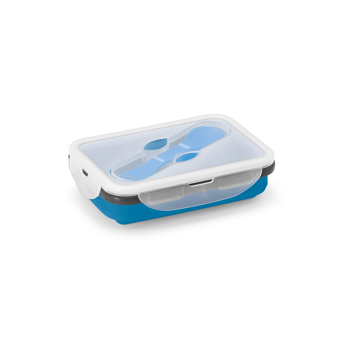 SAFFRON. Lunch Box. Wysuwane hermetyczne pudełko wykonane z silikonu i PP 640 mL 93847_set