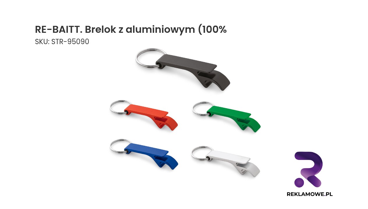 RE-BAITT brelok z aluminiowym korpusem wykonanym w 100% z materiałów z recyklingu