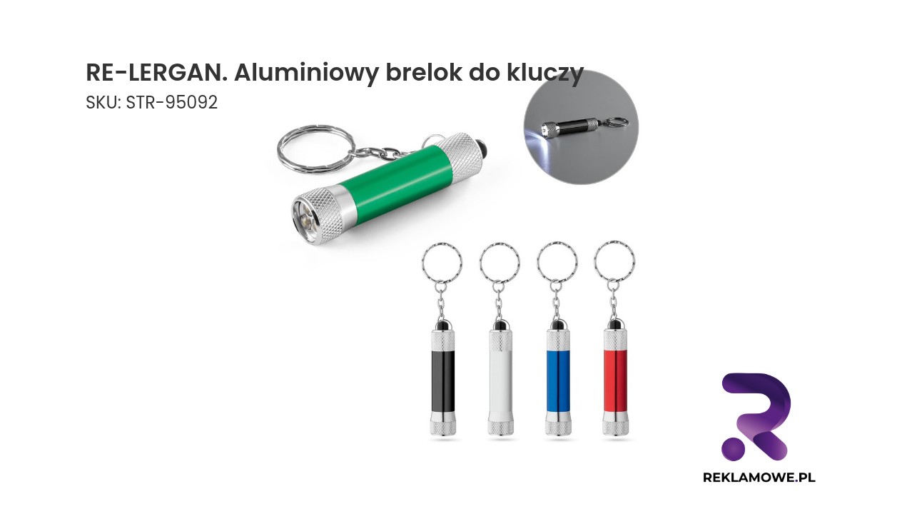 RE-LERGAN aluminiowy brelok do kluczy