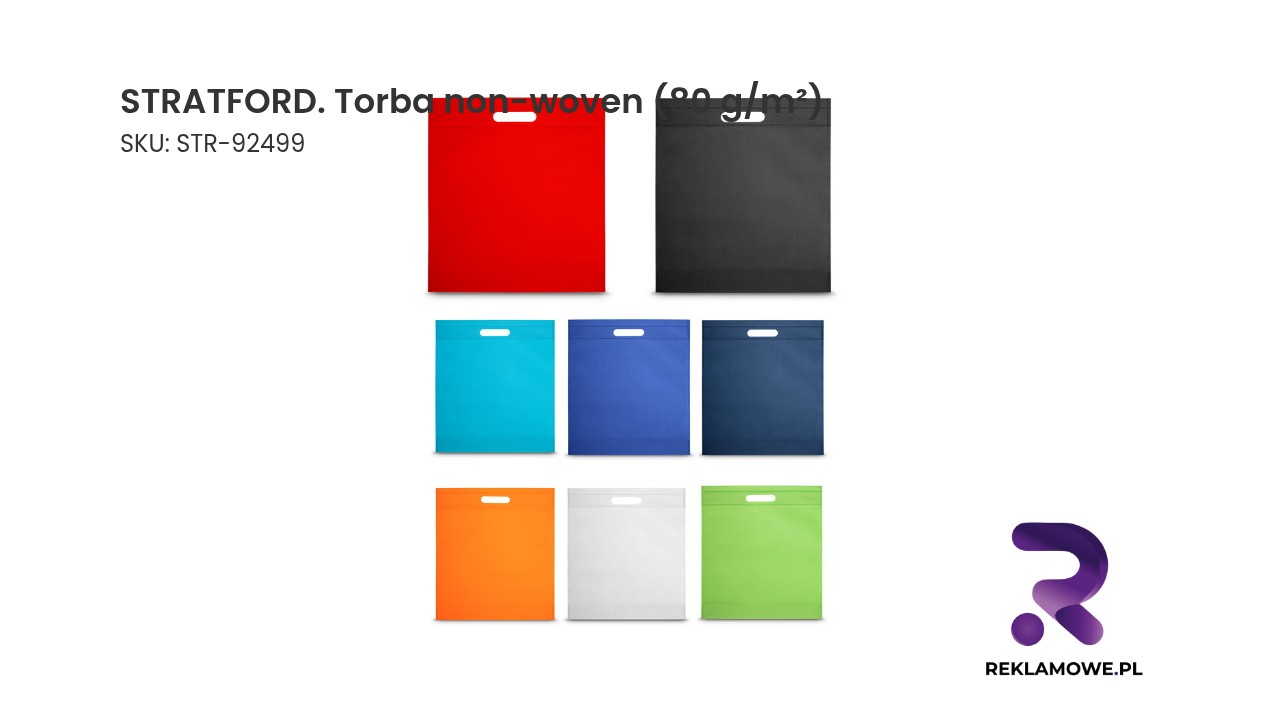 STRATFORD torba non-woven 80 g/m² – lekka torba reklamowa wielokrotnego użytku